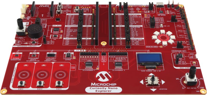 Microchip Curiosity Nano Explorer SPI, UART, I2C Development Board EV58G97A