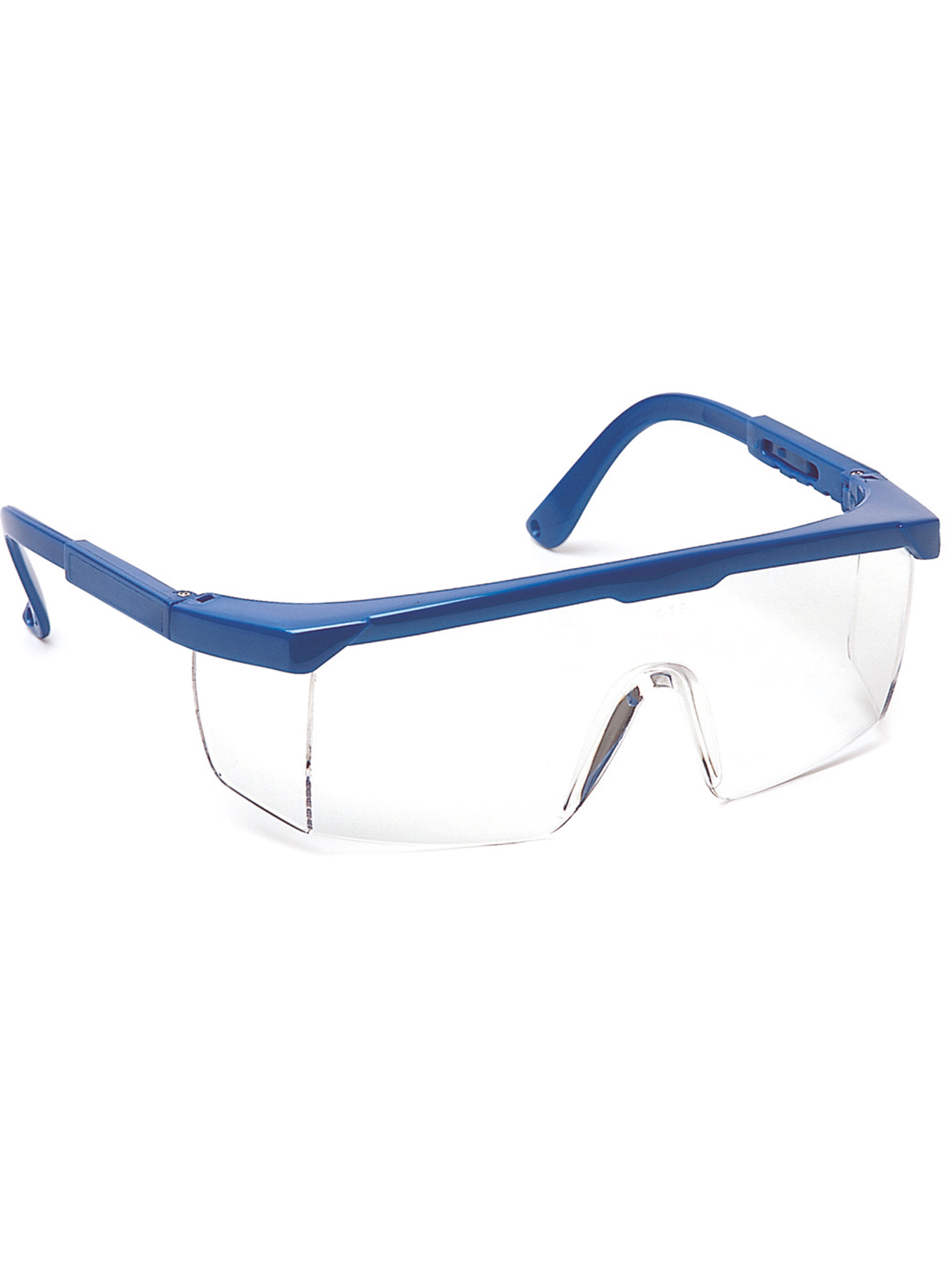 SINGER SAFETY EVAS Safety Glasses, UV Resistant, Anti-Scratch, Clear, Blue Polycarbonate Lens, Polyamide