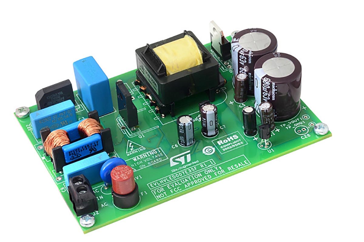 STMicroelectronics EVLHVLED007W35F 35W LED driver LED Driver Evaluation Board for HVLED007 for Safe Operation in