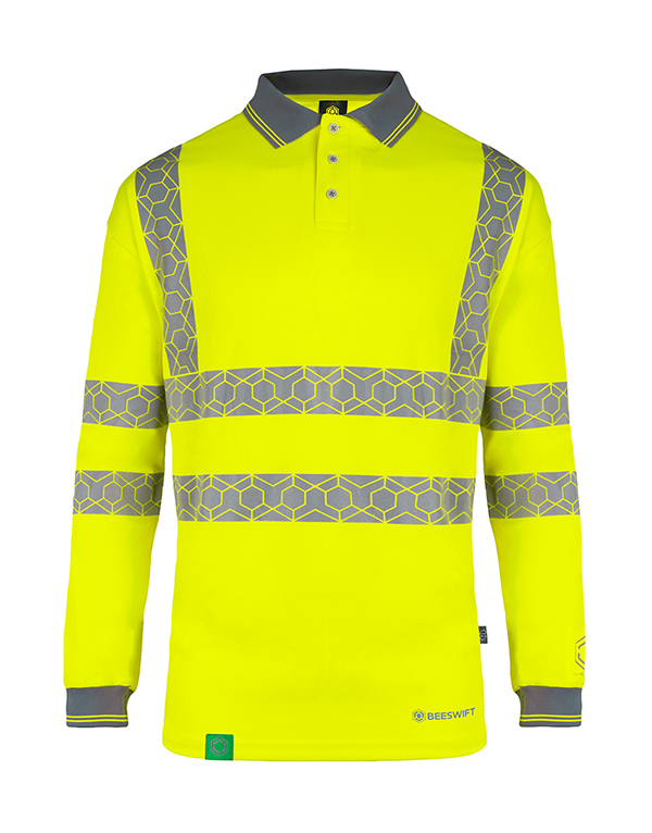 Beeswift EWCPKLS Yellow Unisex Hi Vis Polo Shirt S