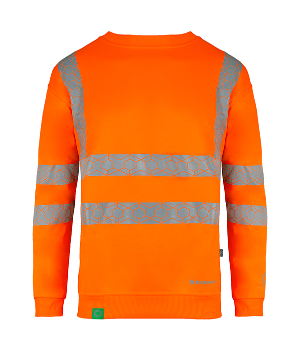 Beeswift Orange Unisex Hi Vis Sweatshirt, M
