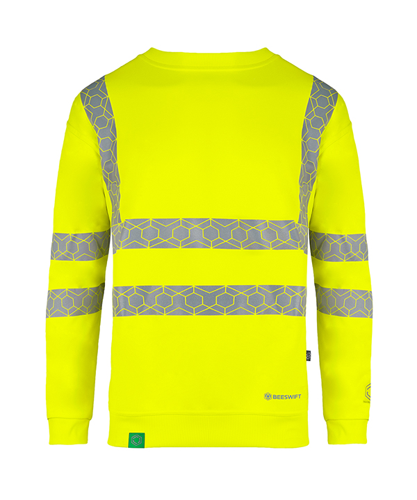 Beeswift Yellow Unisex Hi Vis Sweatshirt, S