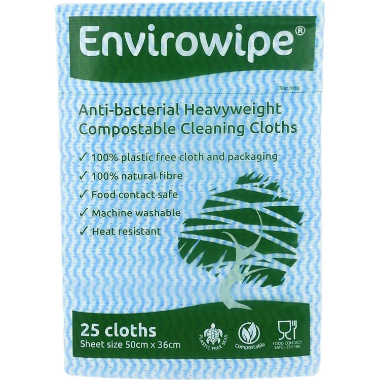 EcoTech Envirowipe Blue Cloths for Cleaning, Dry Use, Box of 150 Per Pack, 50 x 36 cm, Repeat Use