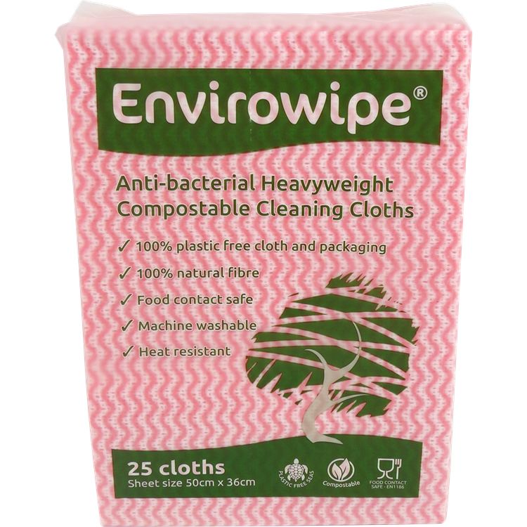 EcoTech Envirowipe Red Cloths for Cleaning, Dry Use, Box of 150 Per Pack, 50 x 36 cm, Repeat Use