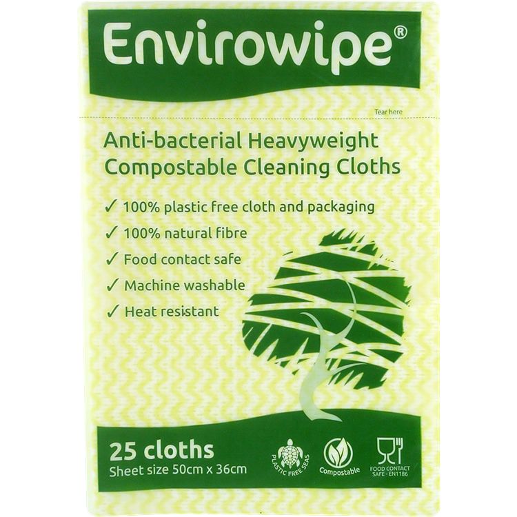 EcoTech Envirowipe Yellow Cloths for Cleaning, Dry Use, Box of 150 Per Pack, 50 x 36 cm, Repeat Use