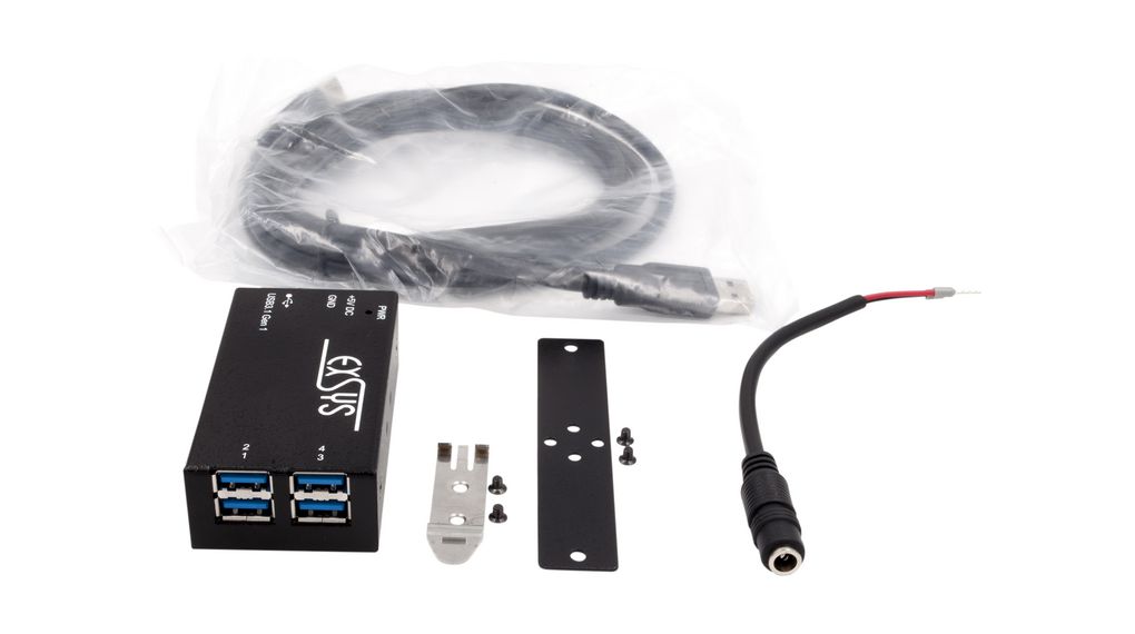 ex-1180hms Exsys 4 Port USB 3.2 USB Hub, 82 mm 24 mm 47mm