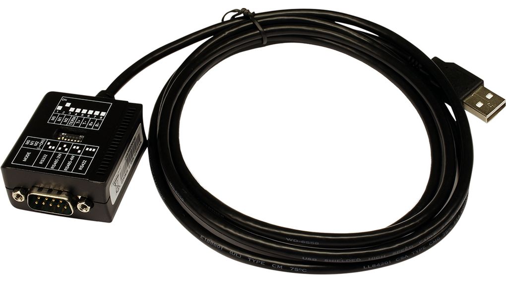 Exsys USB Type A to Male to DB9 Male Converter Cable