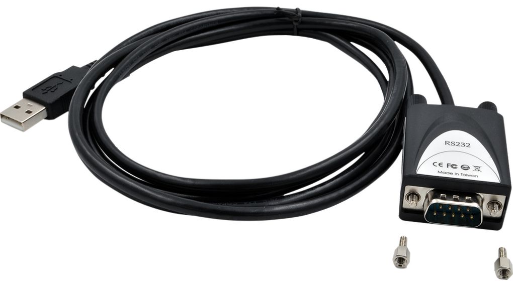 Exsys Male D-Sub 9-Pin, USB Type A to Male D-Sub 9-Pin Cable, 1.8 m, EX-1311-2 Series