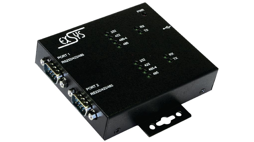 Exsys USB Type B to Female to DB9 Male Male Interface Converter