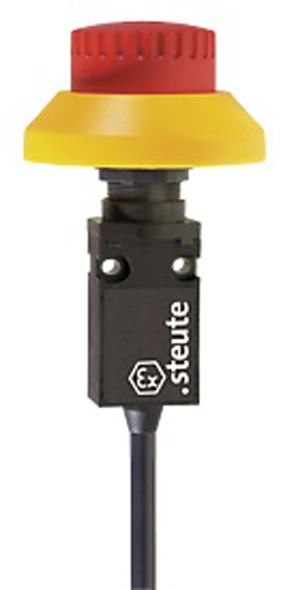 Steute Ex 14 Series Push Button Limit Switch, 2 NC, IP65, Fibreglass Reinforced Thermoplastic Housing, 250V ac, 6A