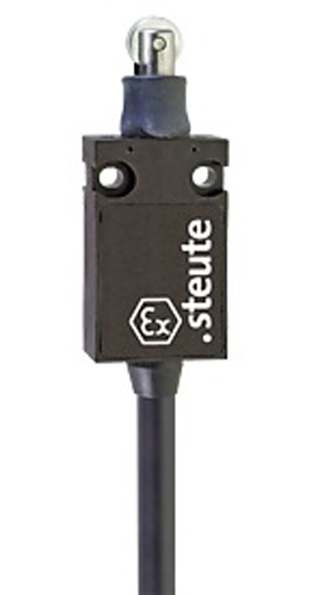 Steute Ex 14 Series Roller Plunger Limit Switch, 2 NC, IP65, Fibreglass Reinforced Thermoplastic Housing, 250V ac, 6A