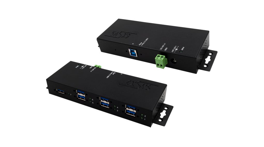 ex-1517hmvs Exsys 7 Port USB 3.2 USB Hub, AC Adapter Powered, 60 mm 178.6 mm 25.4mm