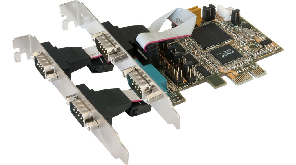 Exsys 4 Port PCIe RS232 Network Interface Card