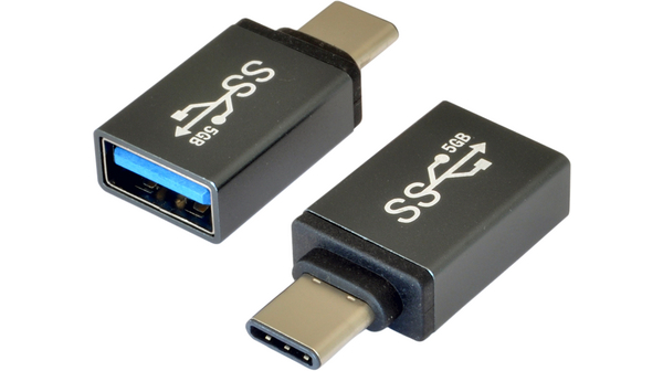 Exsys Straight, Direct Male- 2 Port Type A to C USB Adapter 3.1, 3.0