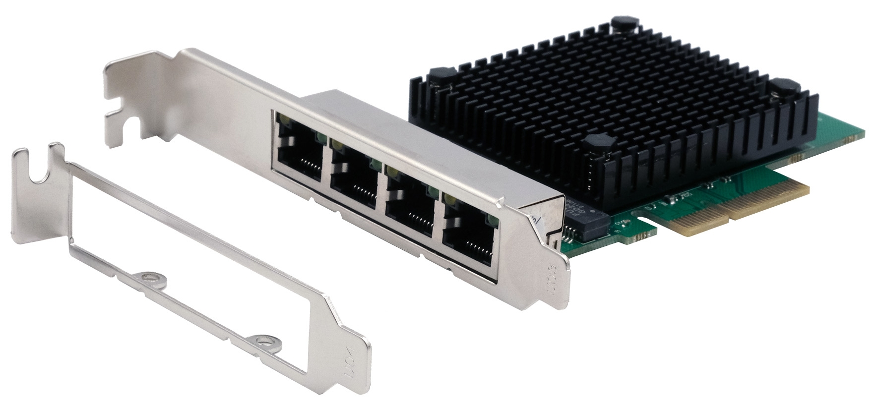 Exsys 4 Port PCIe RJ45 Network Card, 2500Mbps