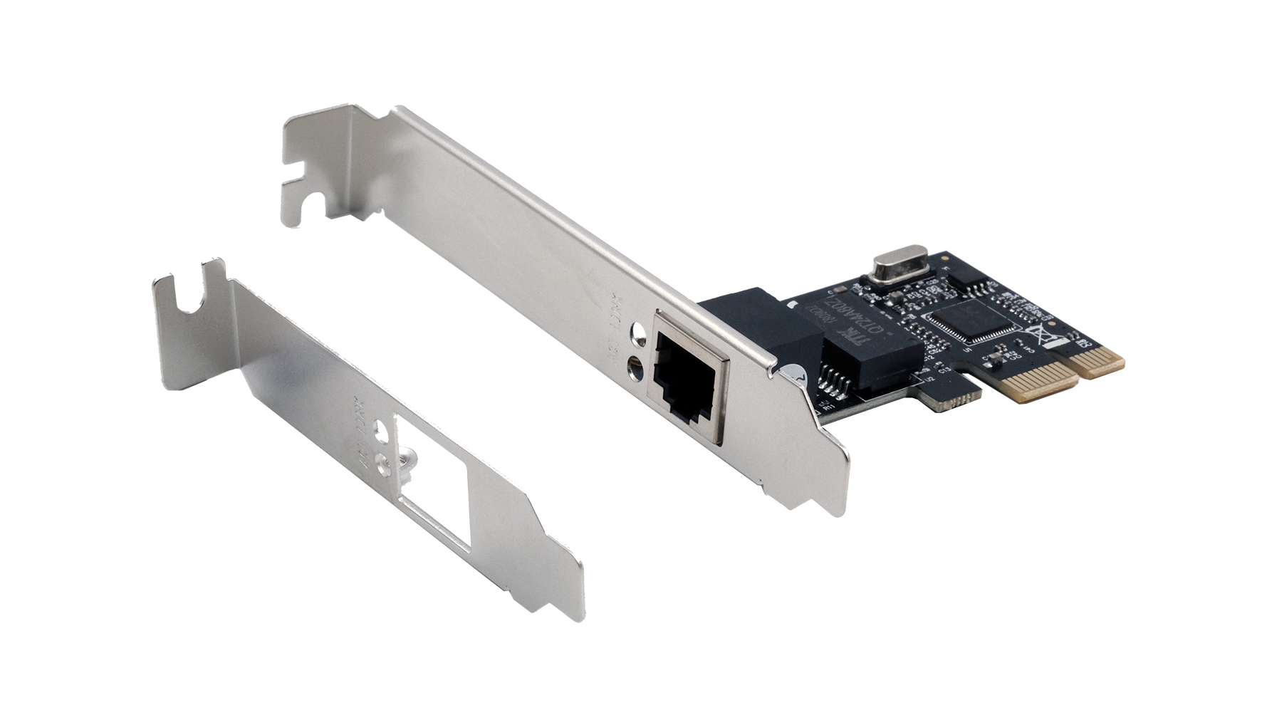 Exsys 1 Port PCIe RJ45 Network Card, 1000Mbps