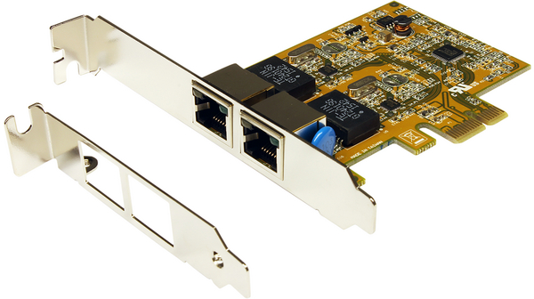 Exsys 2 Port PCIe RJ45 Network Interface Card