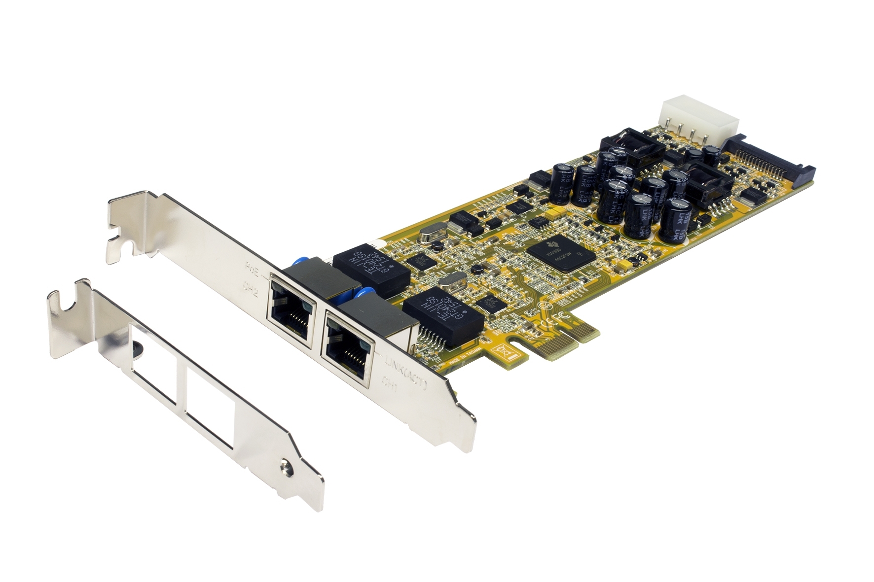 Exsys 2 Port PCIe RJ45 Network Card, 2500Mbps