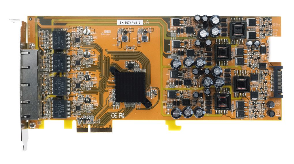 ex-6074poe-2 Exsys 4 Port PCIe RJ45 Network Card, 1000Mbps