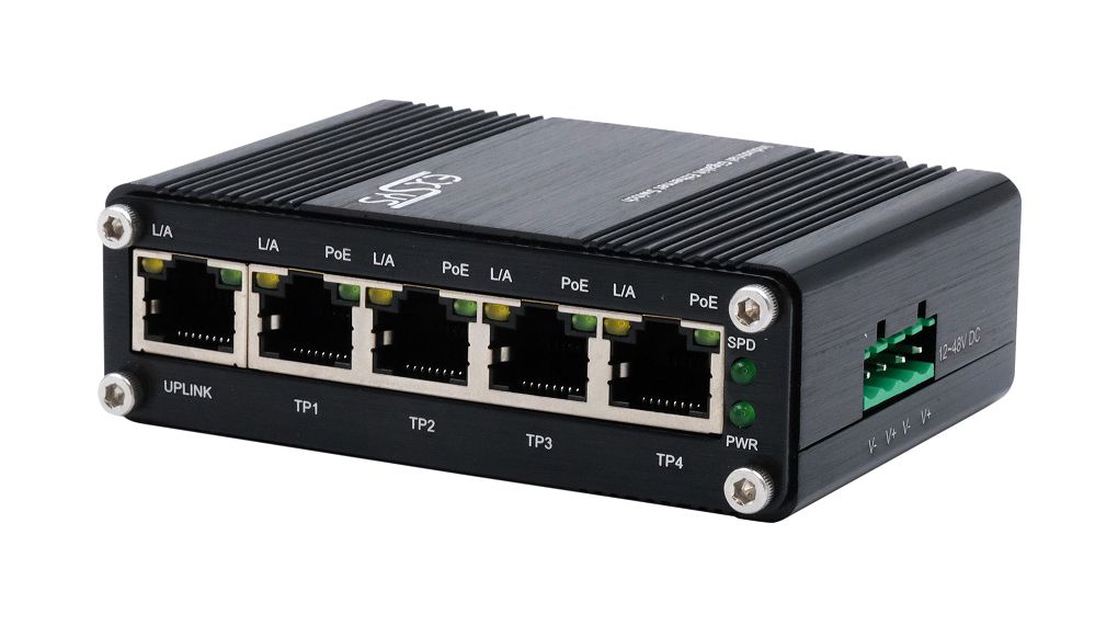 Exsys EX-62020PoE Unmanaged 5 Port Industrial Ethernet Switch Power Over Ethernet