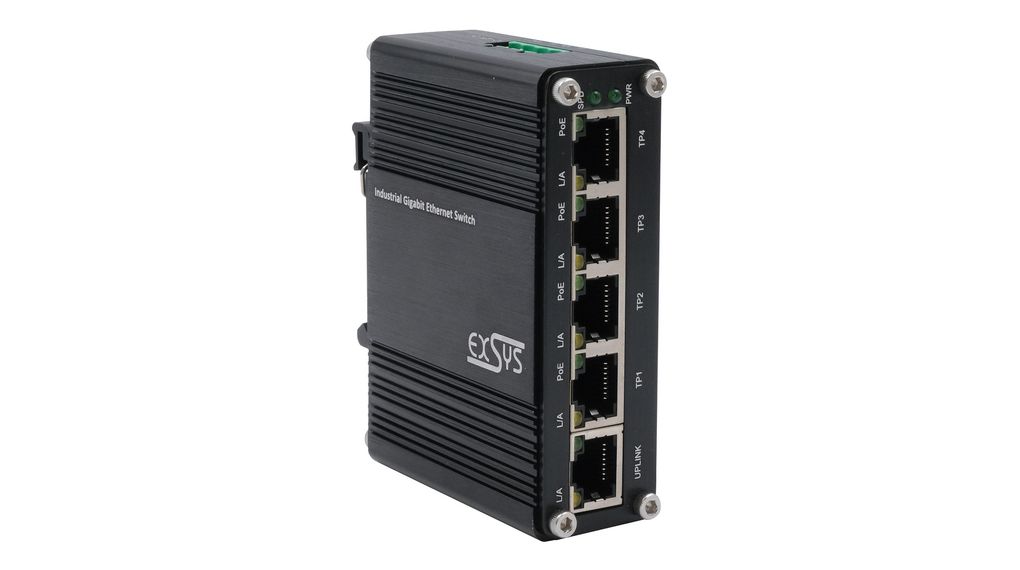 ex-62020poe Exsys EX-62020PoE Unmanaged 5 Port Industrial Ethernet Switch Power Over Ethernet