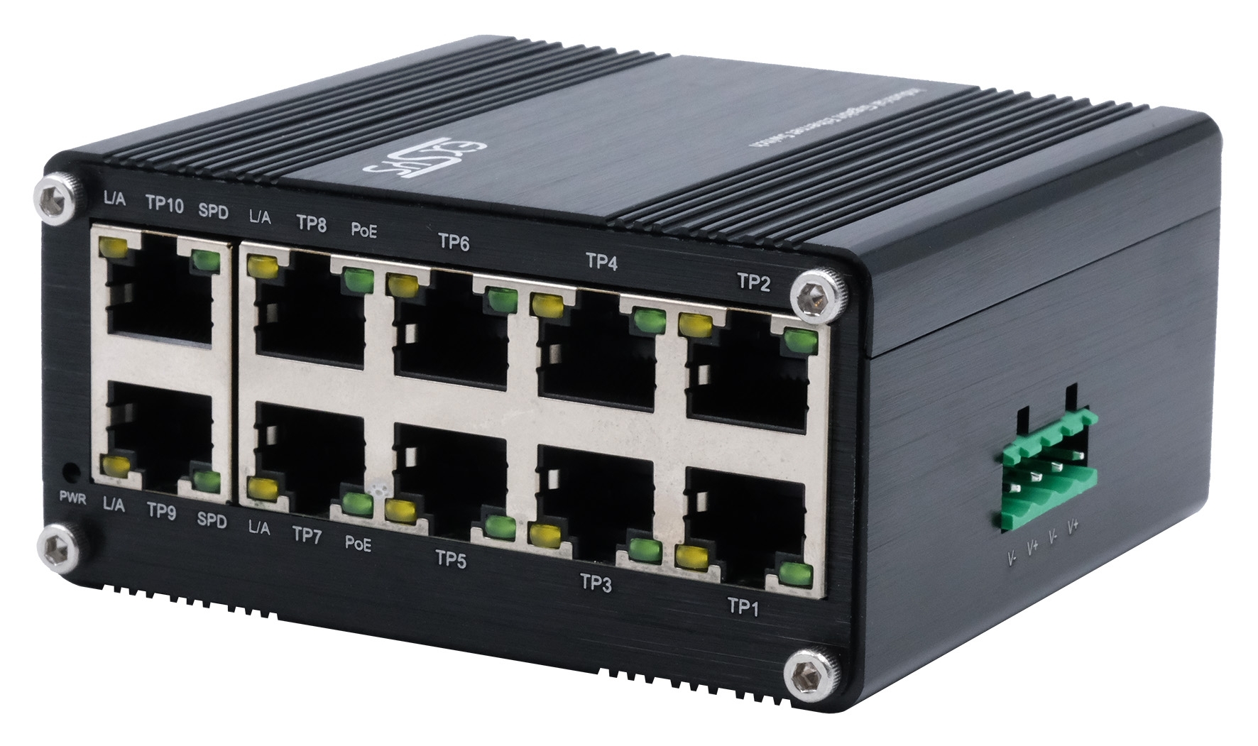 Exsys EX-62025POE Industrial Ethernet 10 Port Network Switch Power Over Ethernet