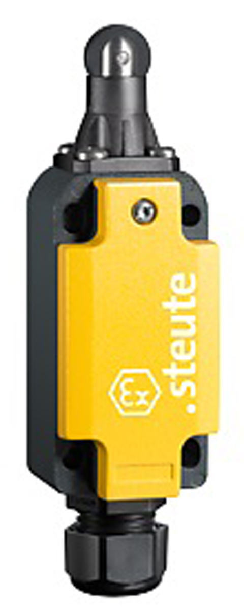 Steute Ex 98 Series Roller Plunger Limit Switch, 2 NC, IP66, Aluminium Housing, 500V ac, 4A