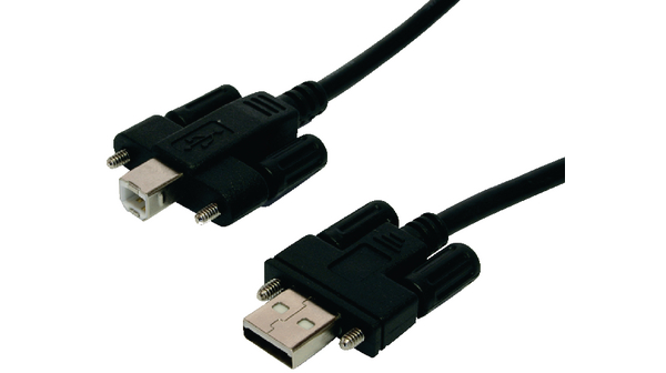 Exsys USB Cable, Male USB Type A to Male, USB 2.0 USB B, Black, 5 m