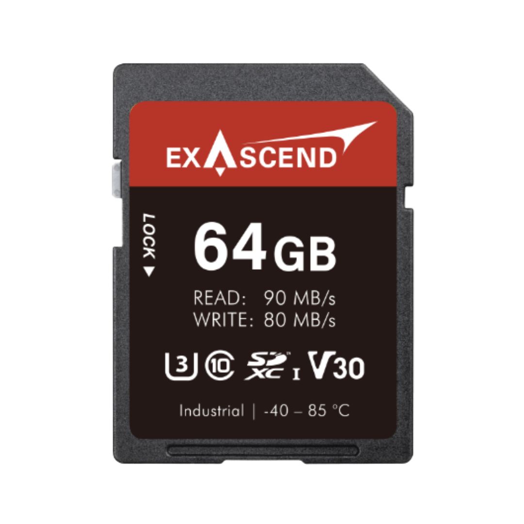 Exascend 64 GB Industrial Grade SDXC SD Card, Class 10