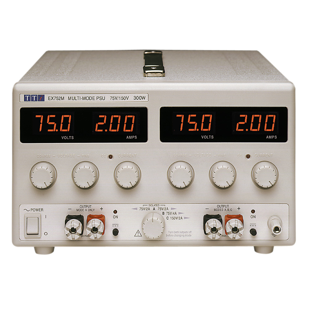 Aim-TTi Digital Bench Power Supply, 2-Output 75 V to  150V, 300 W, 4 A Max, RSCAL