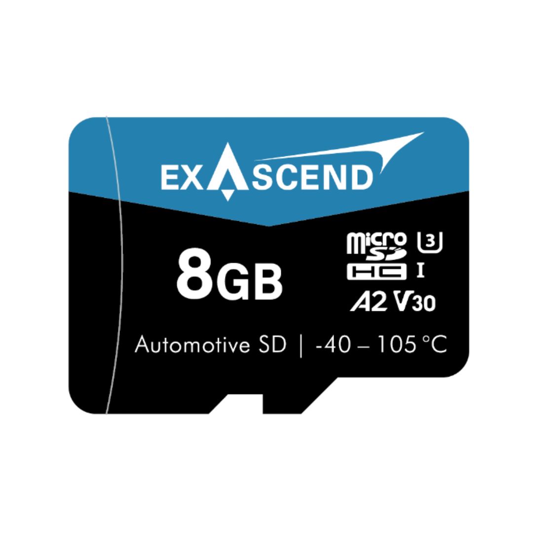 Exascend 8 GB Industrial Grade MicroSDHC SD Card, Class 10