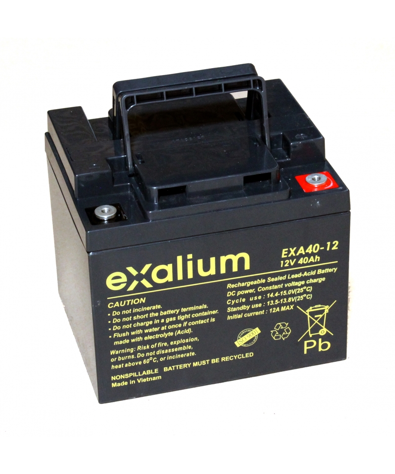 Exalium 12 V Lead Acid Battery, 40.00 Ah, 166mm x 171 mm x 151 mm