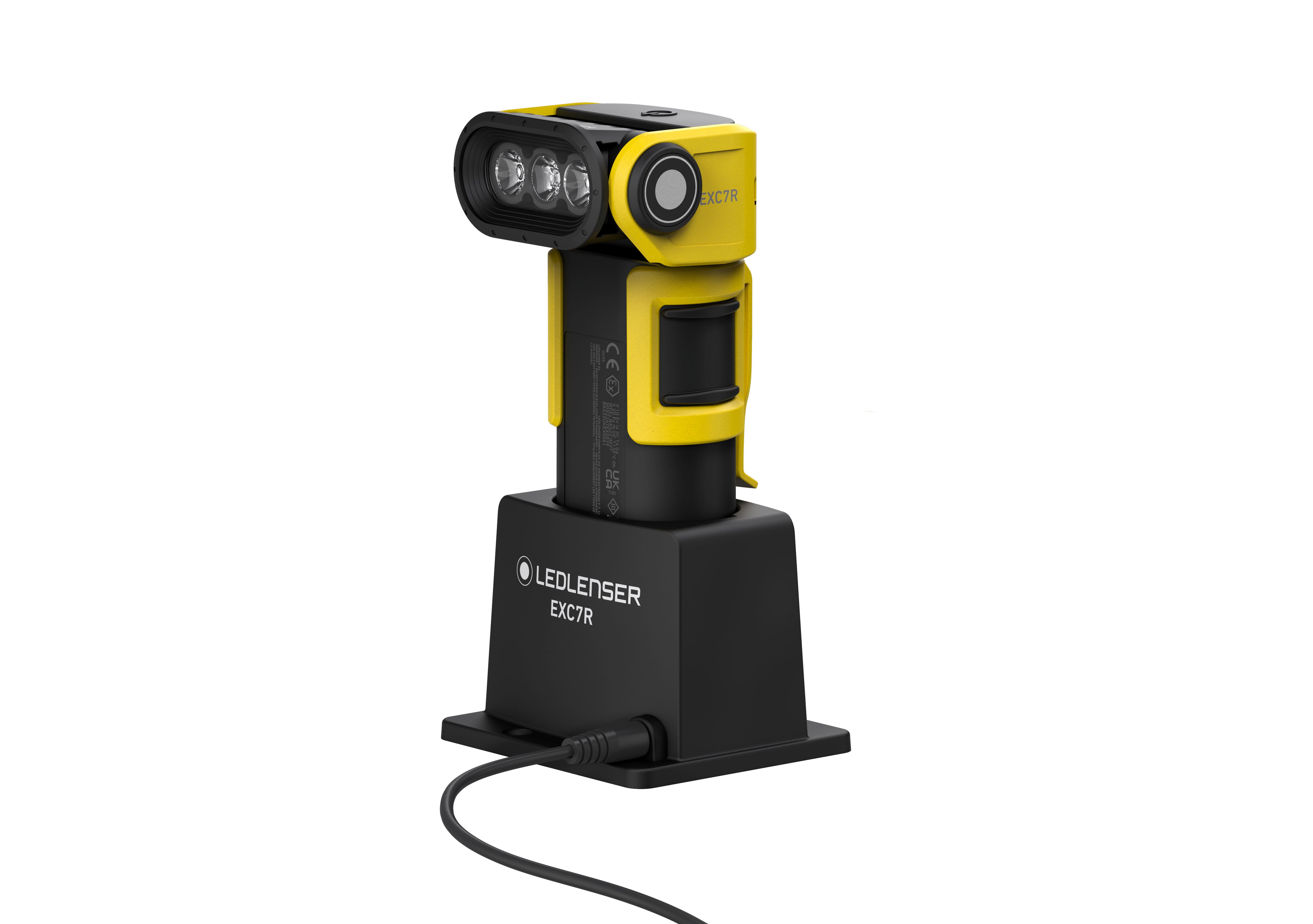 exc7r LEDLENSER ATEX LED Torch Yellow, Black Rechargeable 400 lm, 187 mm