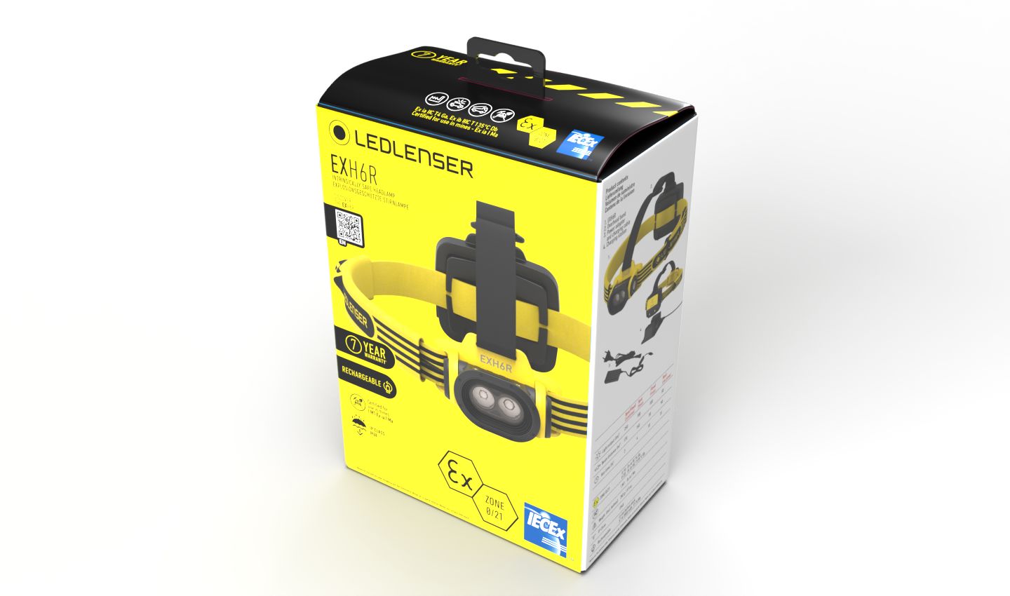 exh6r LEDLENSER EXH6R ATEX Head Torch 250 lm 170 m