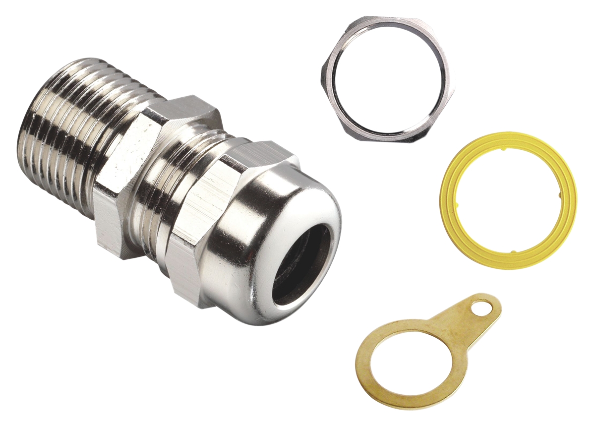 Kopex-EX C2 Series Metallic Stainless Steel Cable Gland Kit, M20 Thread, 3 mm min., 12 mm max., IP66, IP68