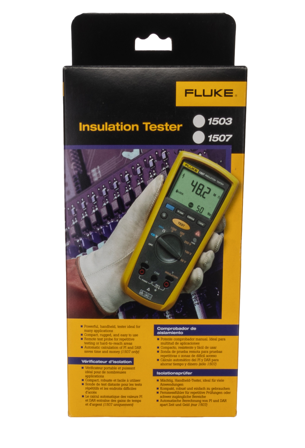 f-1507 Fluke 1507 Insulation Tester, 50 V Min, 1000 V Max, 10 GΩ CAT IV, UKAS