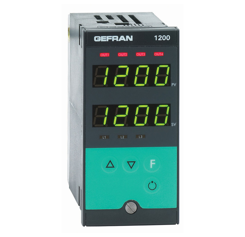 Gefran 1200 DIN, Panel Mount Controller 2 Input, 3 Output Continuous, Logic, Relay 240V ac/dc PID