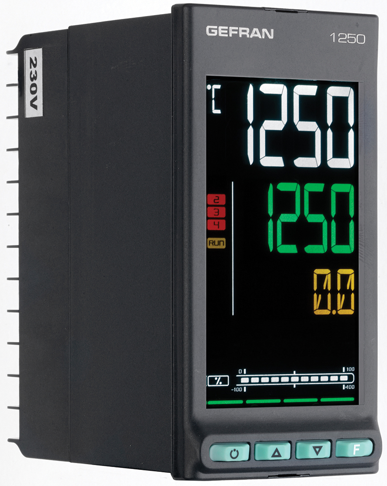 Gefran 650-1250-1350 Panel PID Temperature Controller, 2 Output Relay 27V Temperature Control