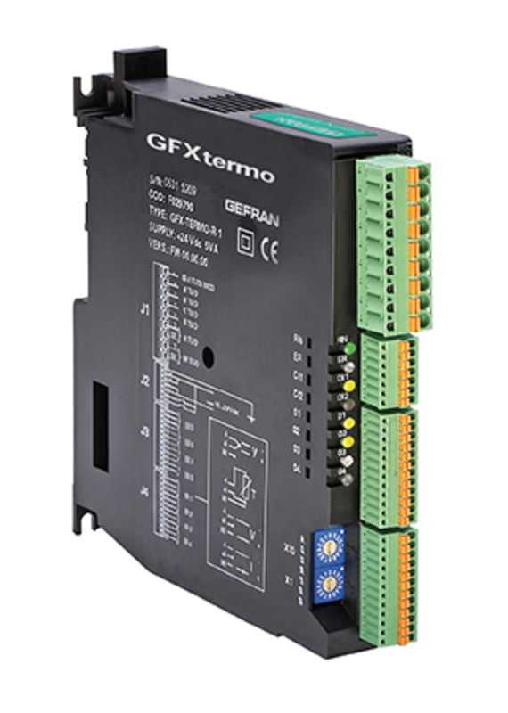 Gefran GFXTERMO4 DIN, Panel Mount PID Controller 6 Input, 4 Output Relay 24V dc PID