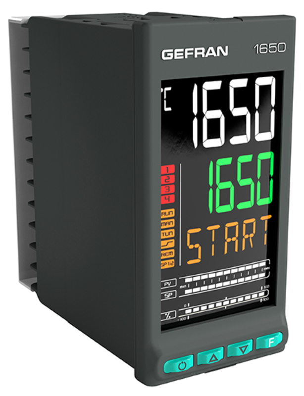 Gefran 1650 DIN Rail, Panel PID Temperature Controller 3 Input, 4 Output Relay 240V ac/dc PID