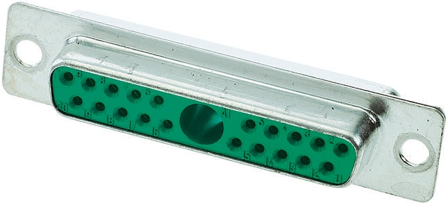 HARTING 5 Way Panel Mount D-sub Connector Socket