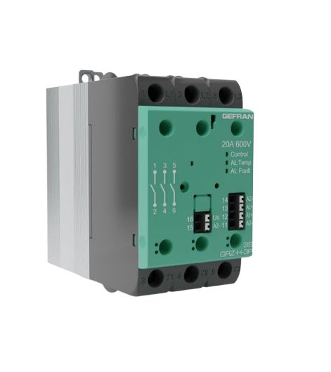 Gefran GRZ-H Series Industrial Mount Solid State Relays, 25 A Load, DIN Rail Mount, 600 V ac Load, 32V dc Control