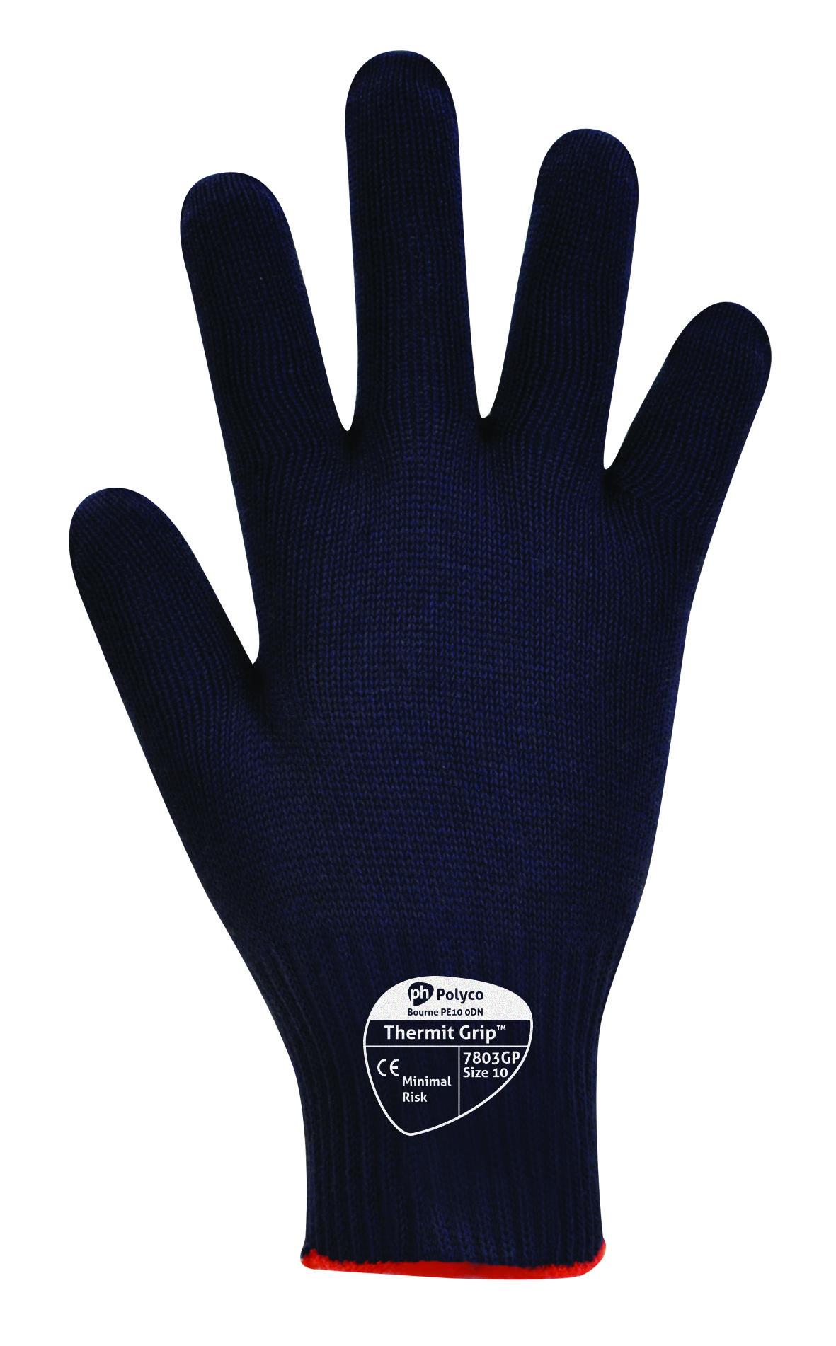 7800gp-size-7 Polyco Healthline Black Polyvinyl Chloride Work Gloves, Size 7, Polyvinyl Chloride Coating
