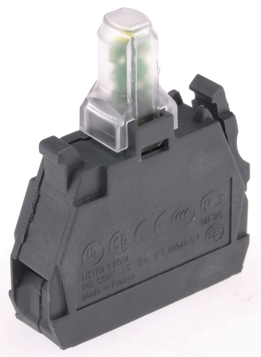 zbvbg1 Schneider Electric ZBVBG1, XB4 XB5 Light Block LED White 24 → 120 V Screw Terminal