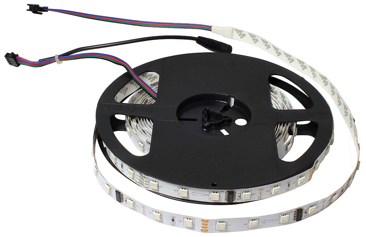 PowerLED 12V Green, Red, Blue LED Strip, 3000k Colour Temp, 5 m Length
