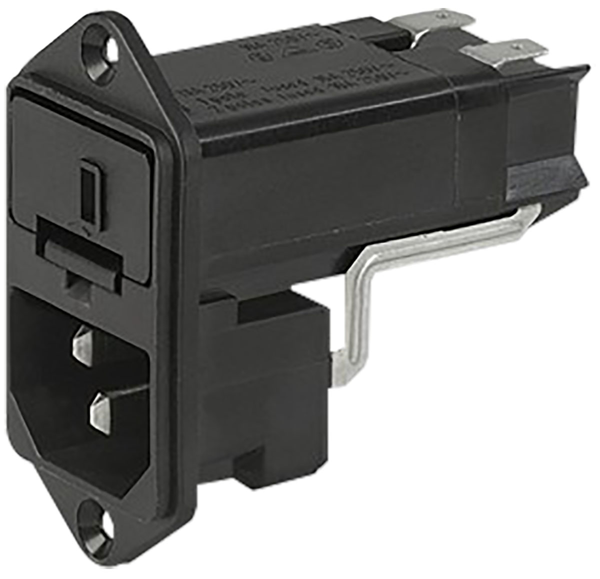 Schurter C14 Panel Mount IEC Connector Male, 10A, 250 V, Fuse Size 5 x 20mm