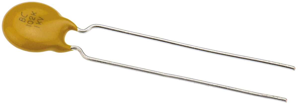 Vishay Single Layer Ceramic Capacitor 1 nF 1kV dc ±10 % S3N Dielectric, F, Through Hole 125 °C Max Op. Temp.