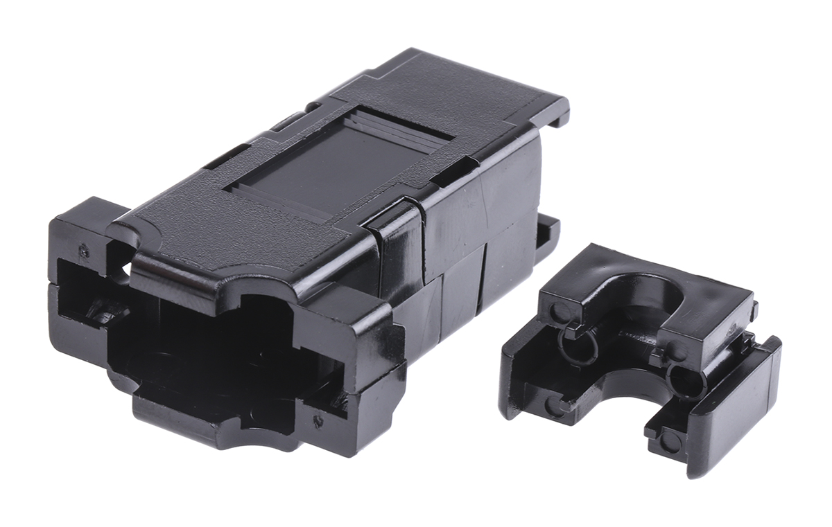 FCT from Molex F1069 Series ABS Straight D-Sub Backshell, 9 Way