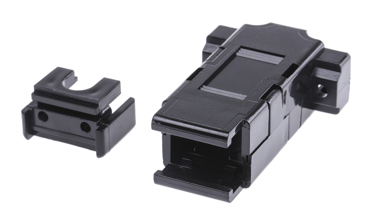 f1069-1e-1731140263 FCT from Molex F1069 Series ABS Straight D-Sub Backshell, 9 Way