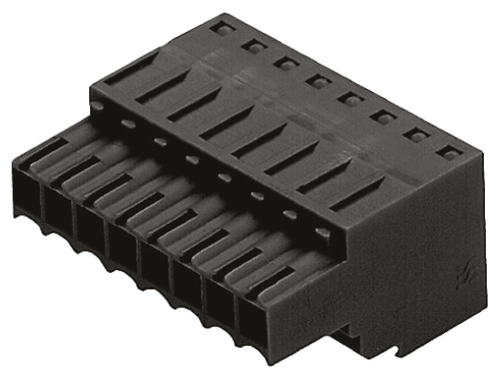 Weidmuller, 3.5mm Pitch, BL, 2 Way, Pluggable Terminal Block, Plug, Cable Mount, Spring Cage Termination, 1690420000